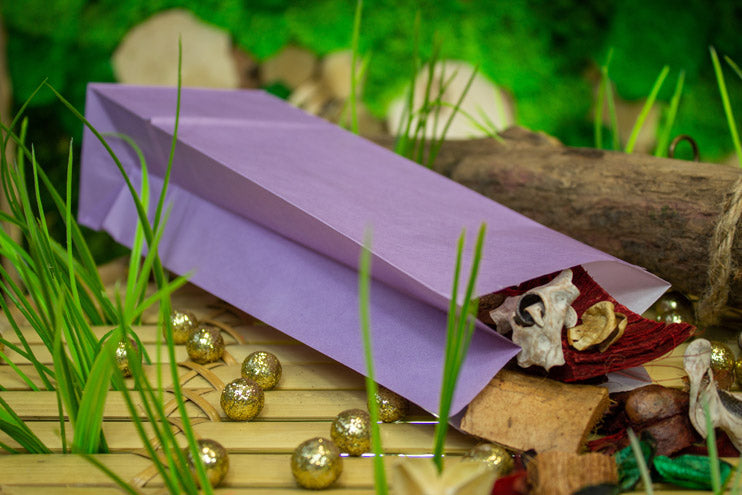 Torba papierowa klockowa 100x70x280mm Fioletowa