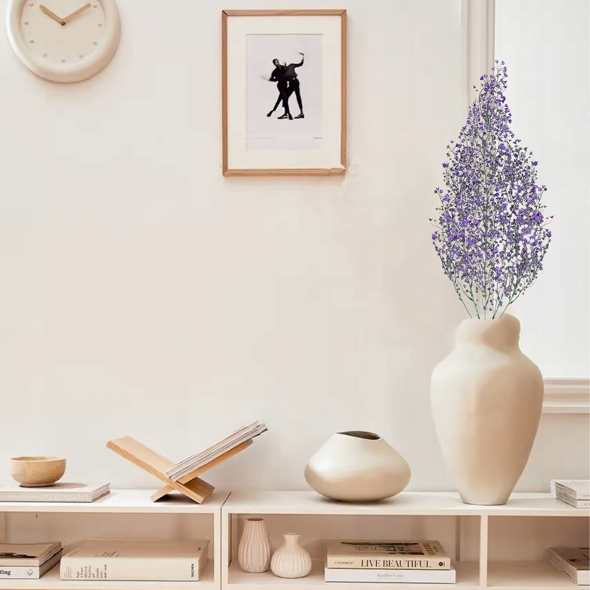 Dekoracja Sztuczne Kwiaty Wierzba Dzwonkowa Fioletowa