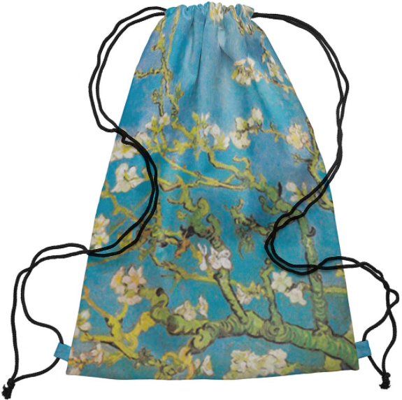 Plecak worek poliestrowy z nadrukiem Kwiat Migdałowca