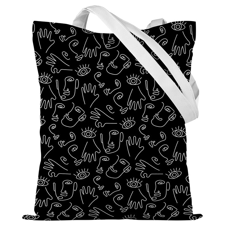 Torba bawełniana 350x450mm LINEARNE TWARZE