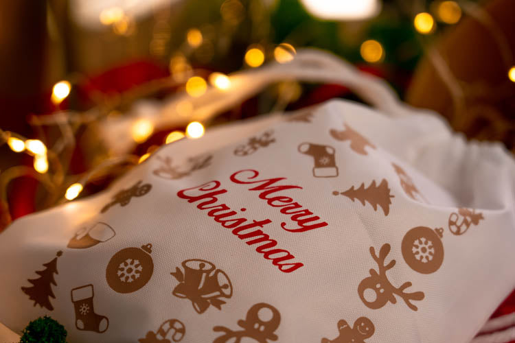 Woreczek poliestrowy 16x21cm Merry Christmas