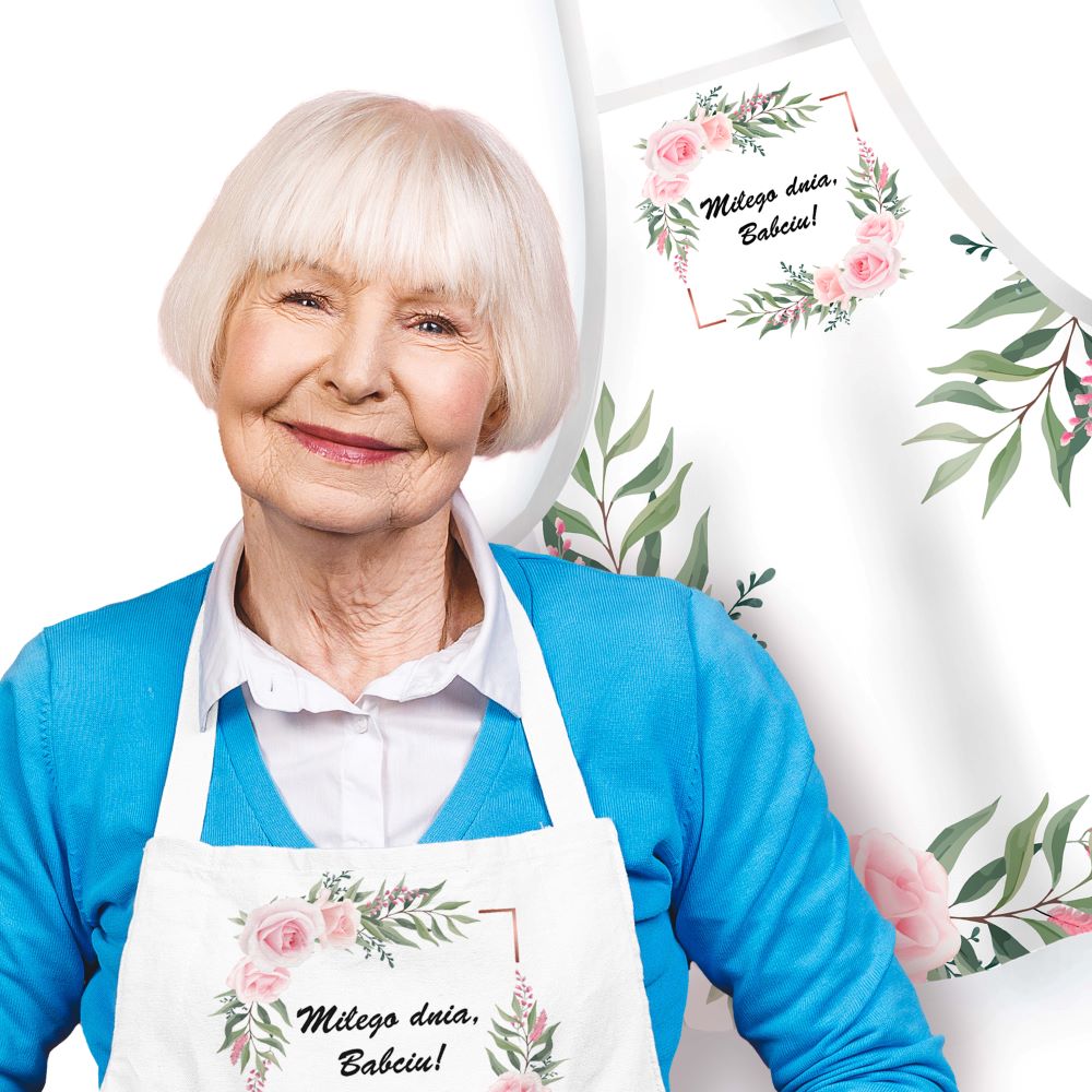 Fartuch Kuchenny Miłego Dnia Babciu Prezent na Dzień Babci