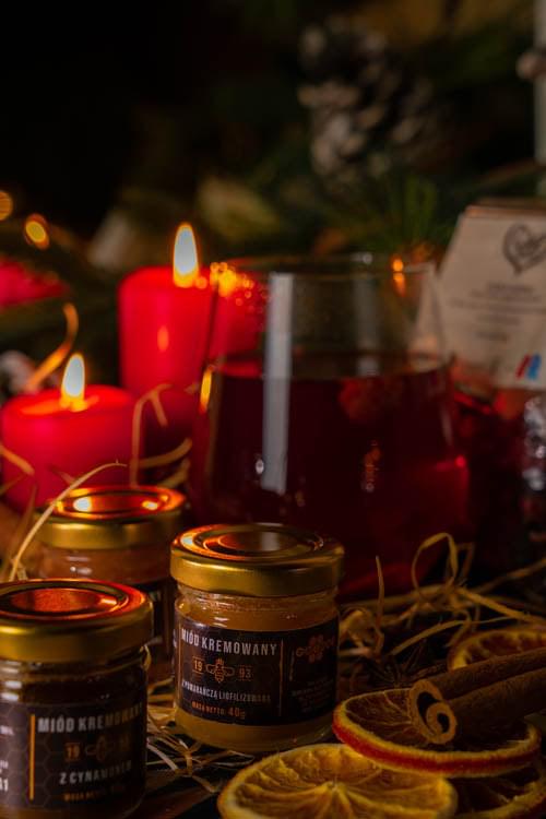 Kosz prezentowy MIÓD HERBATA CYTRYNA POMARAŃCZA