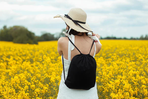 Plecak worek bawełniany Czarny 340x400mm