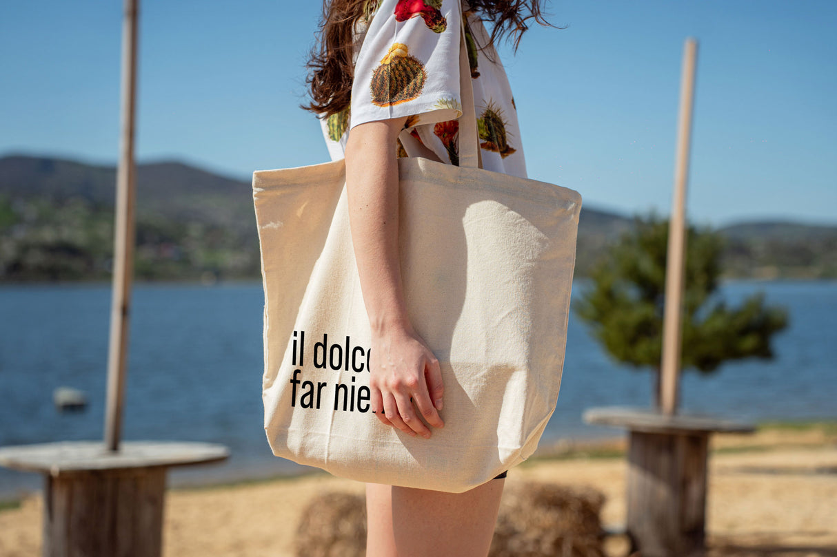 Torba bawełniana z zamkiem DOLCE FAR NIENTE