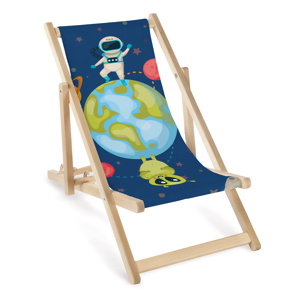 Leżak drewniany dziecięcy Kosmos