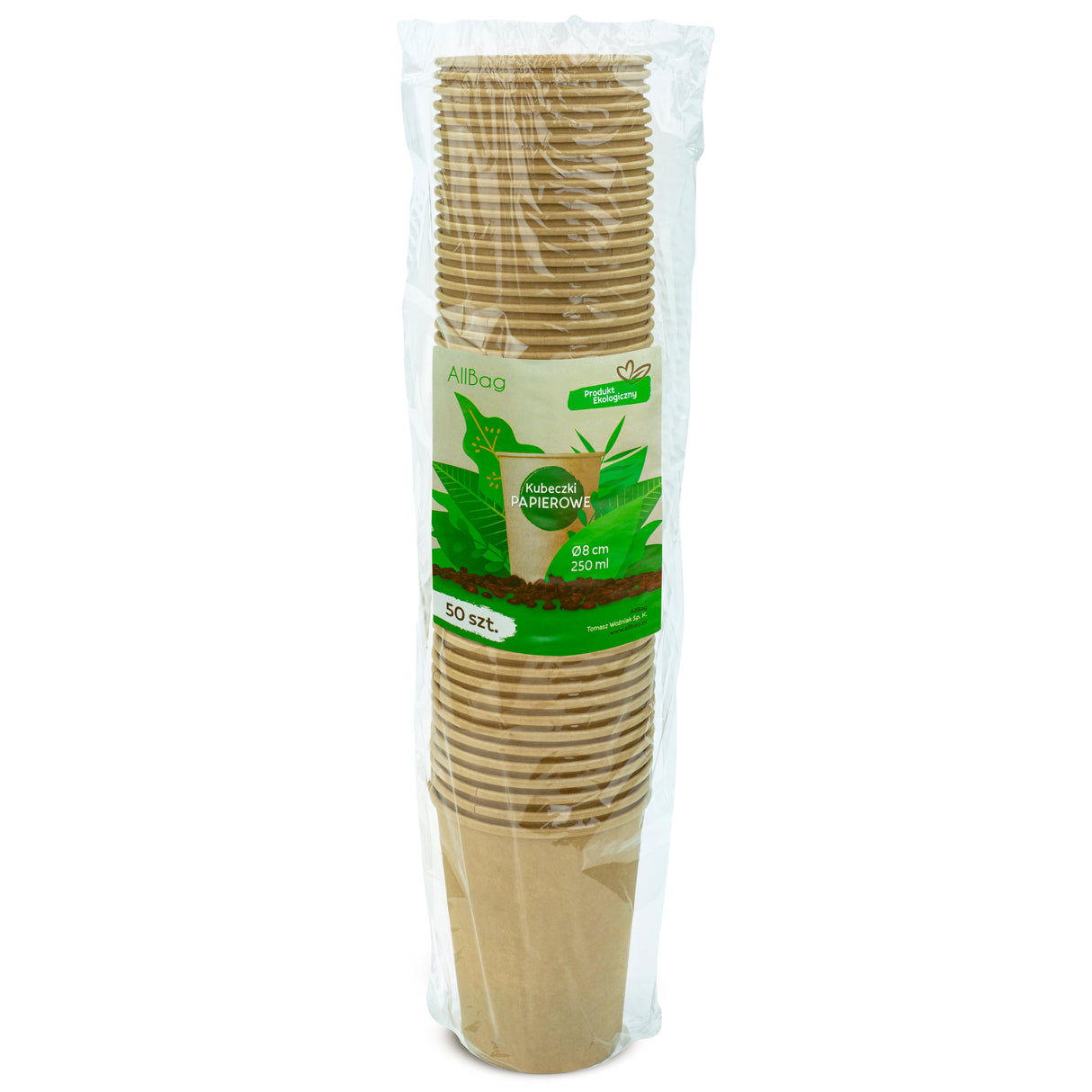 Kubeczki papierowe 250ml 100szt KRAFT