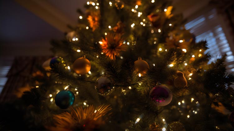 Kurtyna świetlna na choinkę LED z pierścieniem 3m