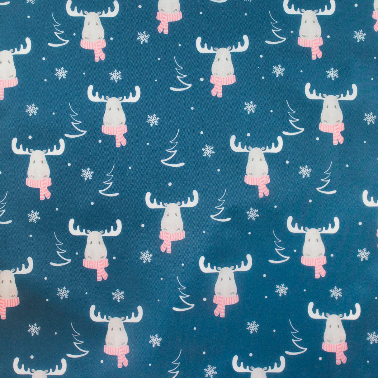 Bieżnik poliestrowy świąteczny RENIFER W SZALIKU 45x155cm