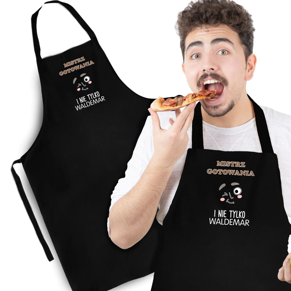 Fartuch kuchenny bawełniany MISTRZ GOTOWANIA I NIE TYLKO