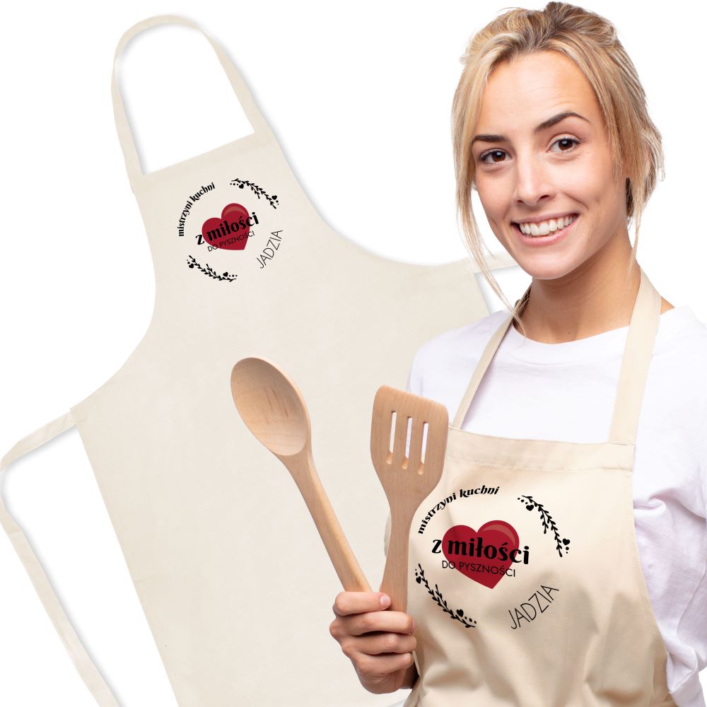 Fartuch bawełniany z nadrukiem - Nie mogę uszczęśliwić wszystkich