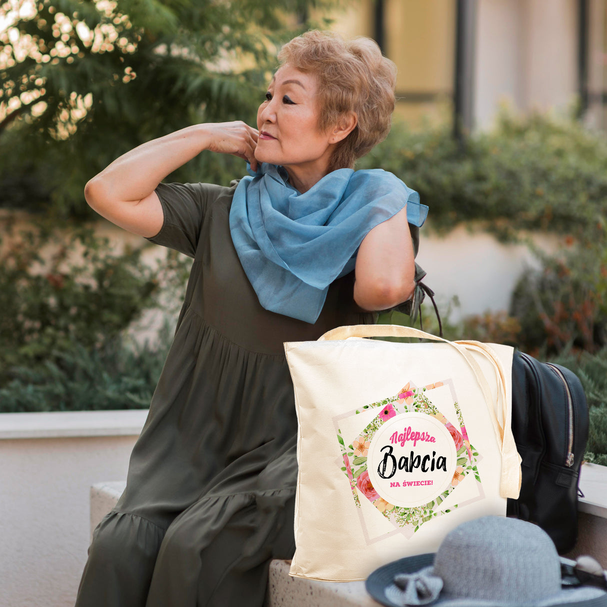 Torba Bawełniana Najlepsza Babcia Prezent na Dzień Babci Ecru
