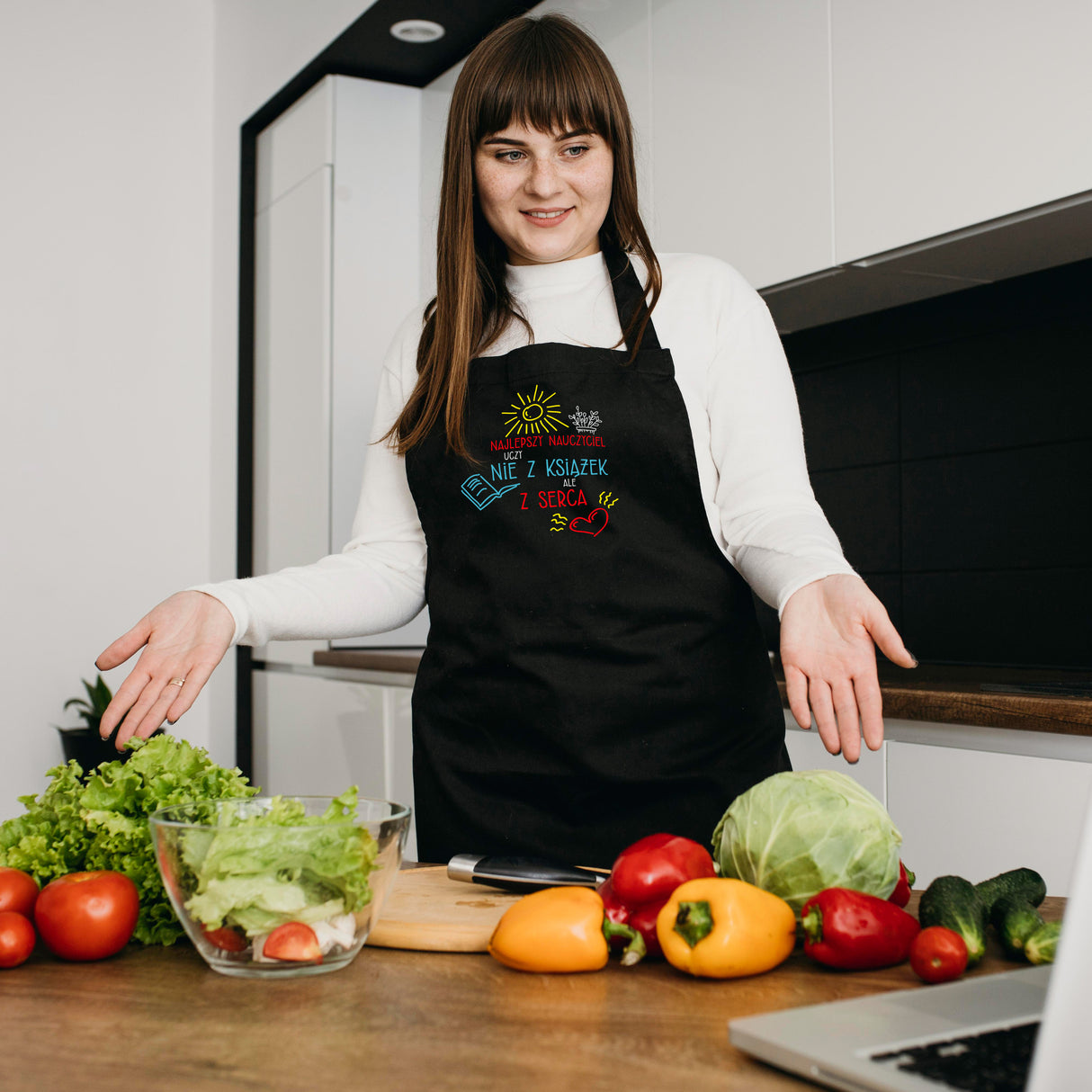 Prezent na dzień nauczyciela fartuch NAJLEPSZY NAUCZYCIEL