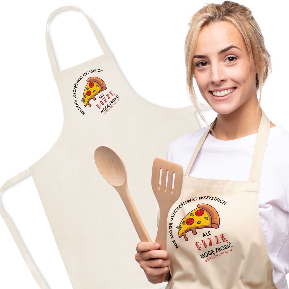Fartuch bawełniany z nadrukiem - Nie mogę uszczęśliwić wszystkich