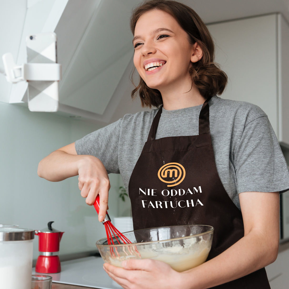 Fartuch kuchenny bawełniany NIE ODDAM FARTUCHA