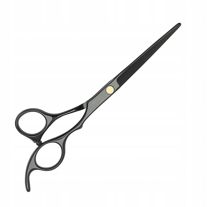 Profesjonalne nożyczki fryzjerskie czarne do włosów i brody