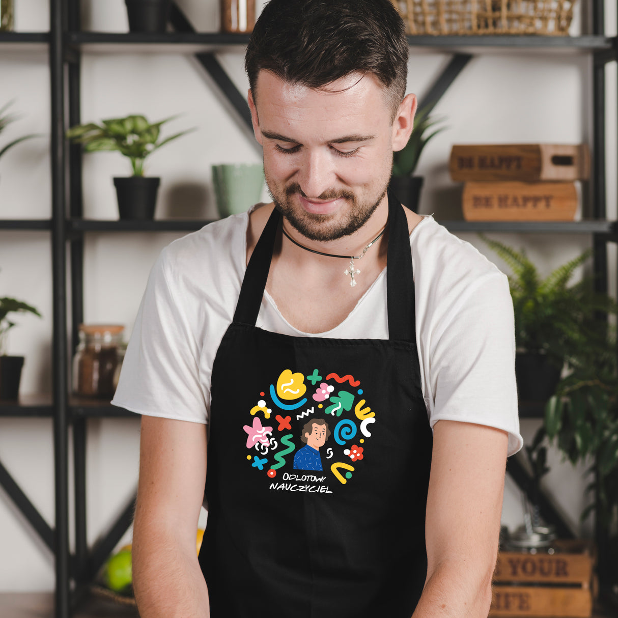 Prezent na dzień nauczyciela fartuch ODLOTOWY NAUCZYCIEL