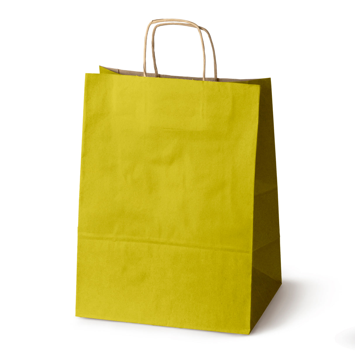 Torba papierowa z uchwytem skręcanym 300x170x425mm Żółta