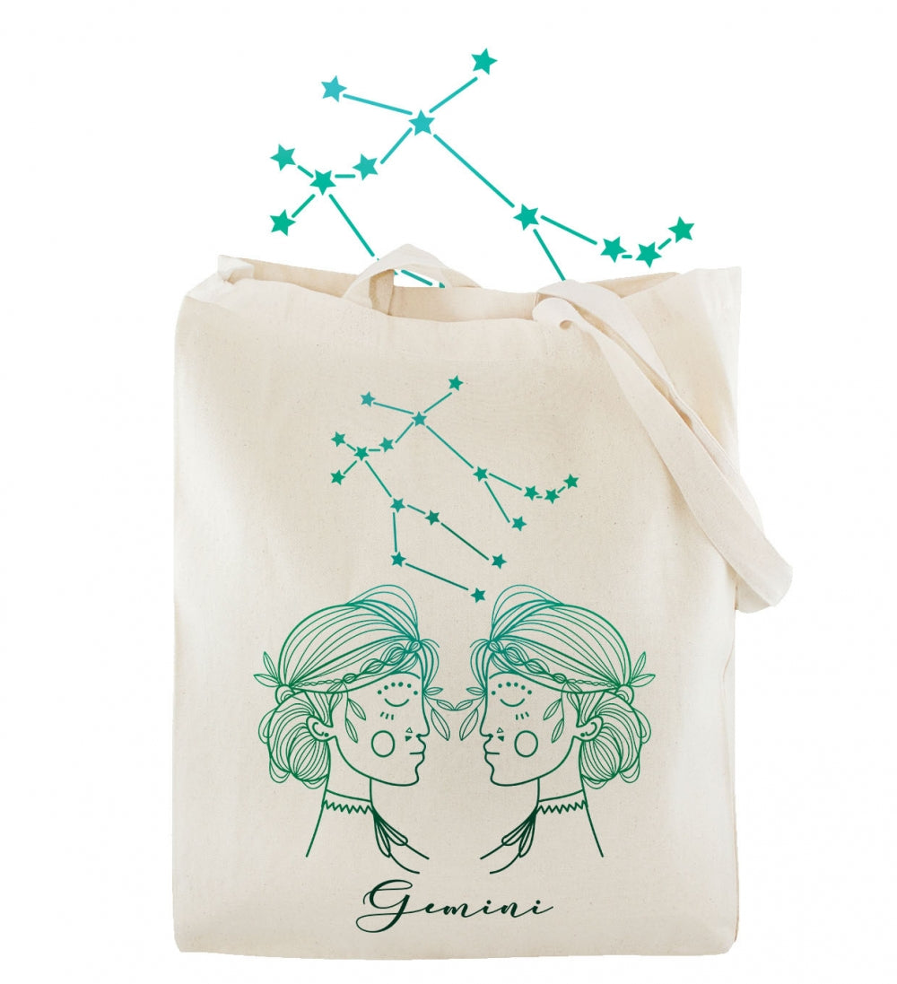 Torba bawełniana z nadrukiem Ecru BLIŹNIĘTA