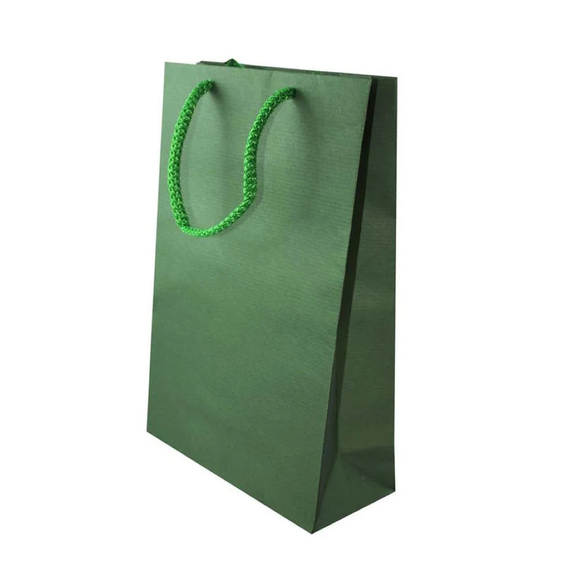 Torba papierowa ECO prestige 170x70x250mm Ciemnozielona