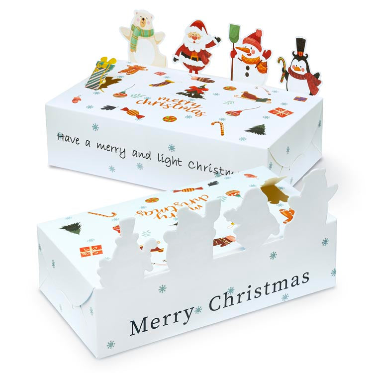 Pudełka świąteczne Mikołaj Bałwan Miś Pingwin 10szt.