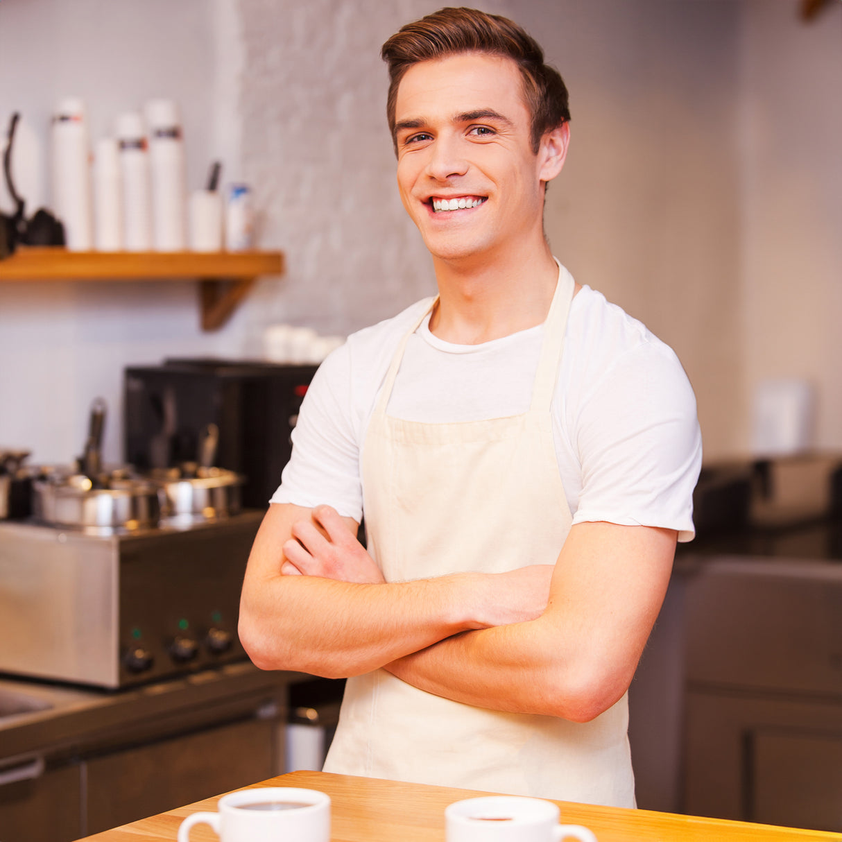 Fartuch kuchenny Ecru