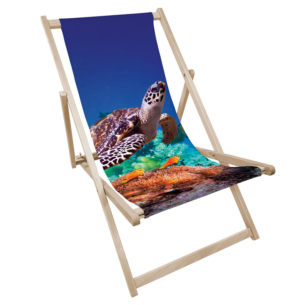 Leżak drewniany z nadrukiem RAFA ŻÓŁWIK