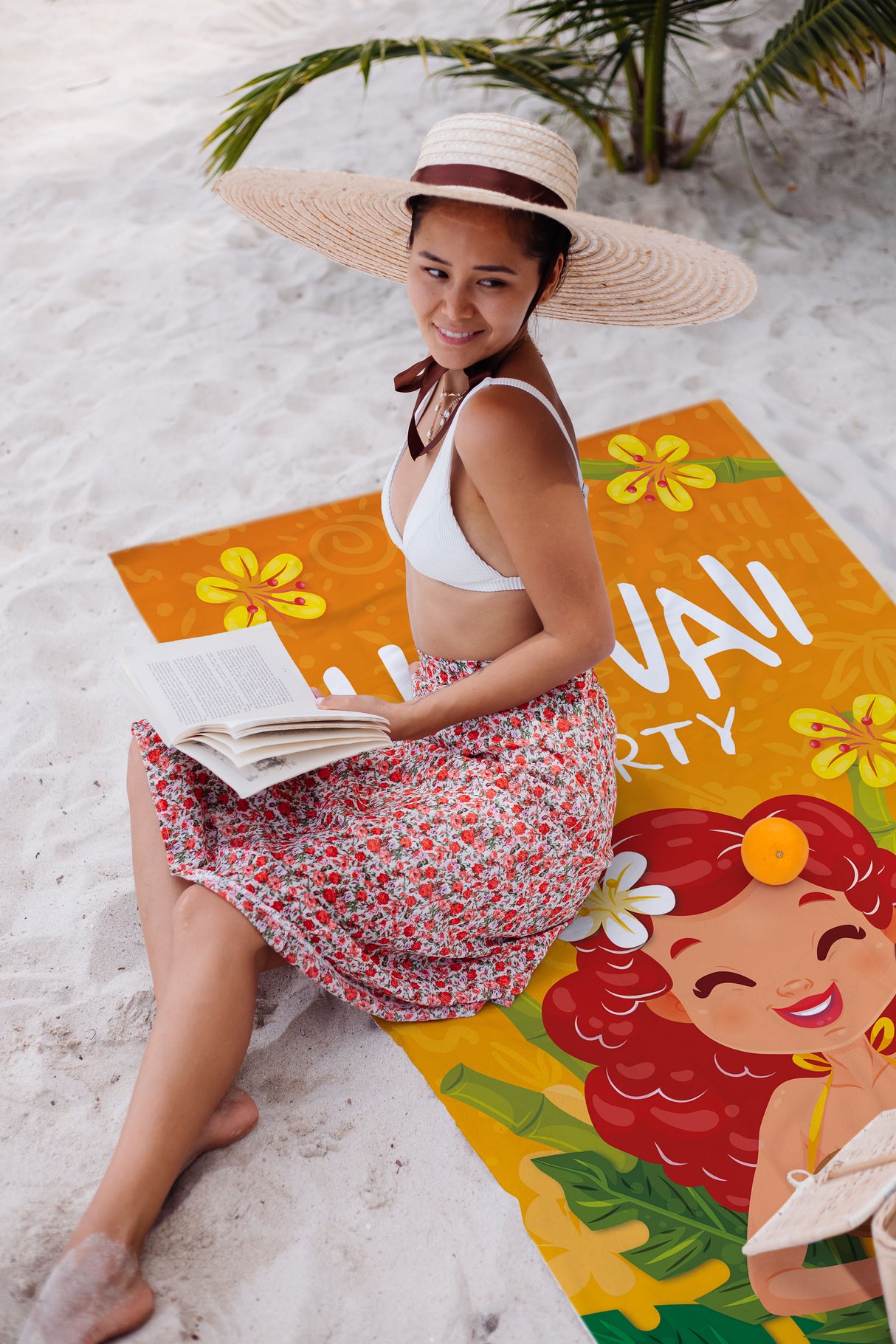 Szybkoschnący Ręcznik Plażowy HAWAII PARTY 150x80 cm