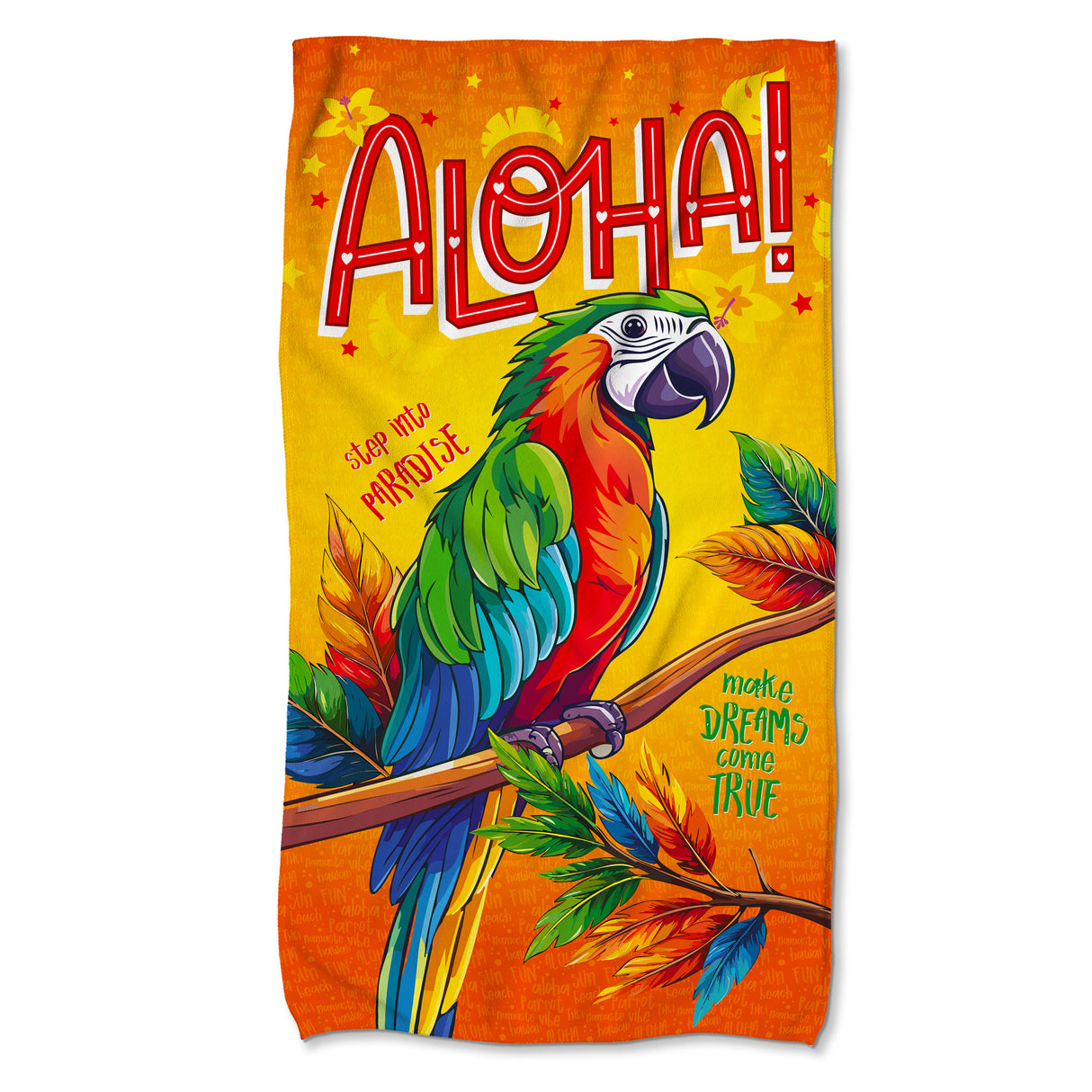 Szybkoschnący Ręcznik Plażowy ALOHA PAPUGA 150x80 cm