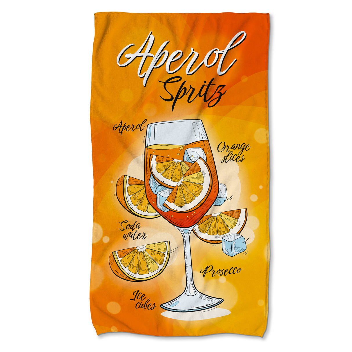 Szybkoschnący Ręcznik Plażowy APEROL SPRITZ 150x80 cm