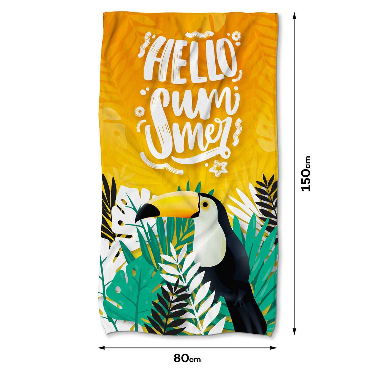 Szybkoschnący Ręcznik Plażowy HELLO SUMMER 150x80 cm