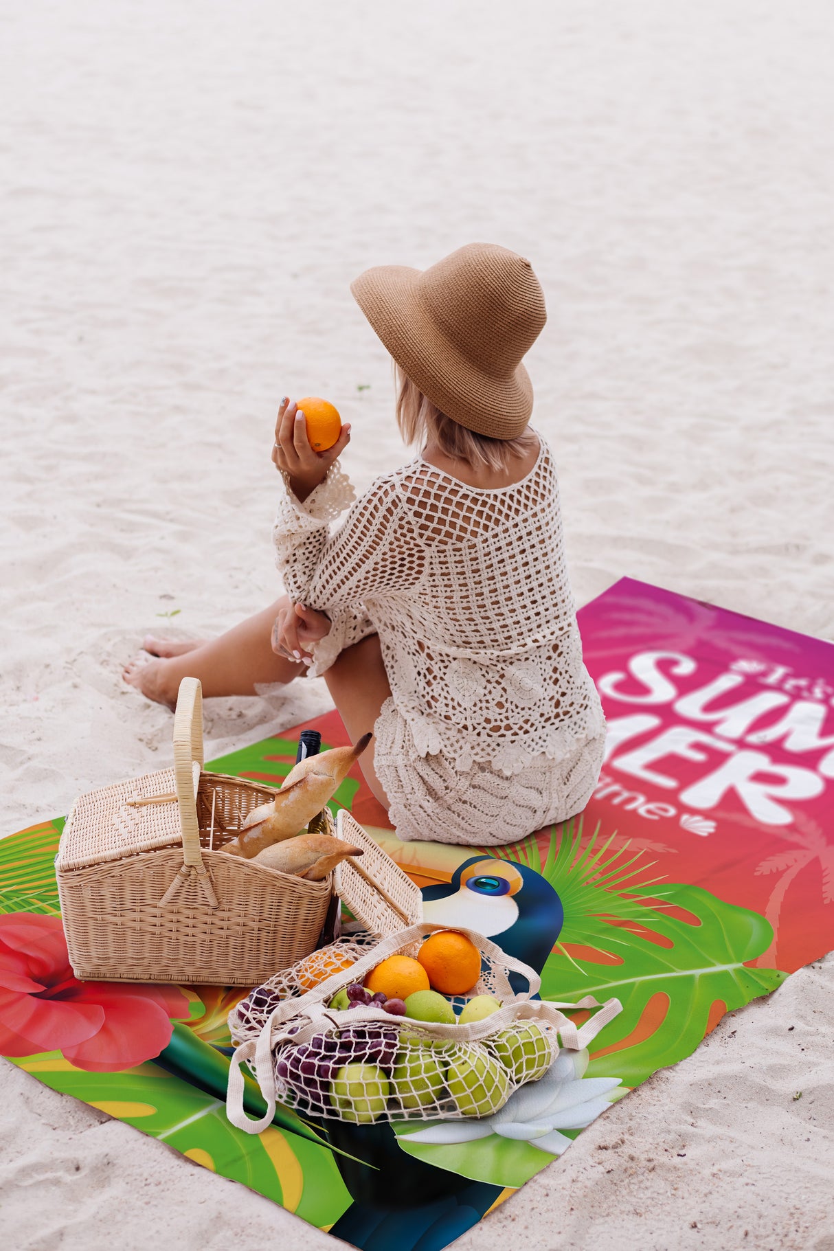 Szybkoschnący Ręcznik Plażowy IT'S SUMMER TIME 150x80 cm