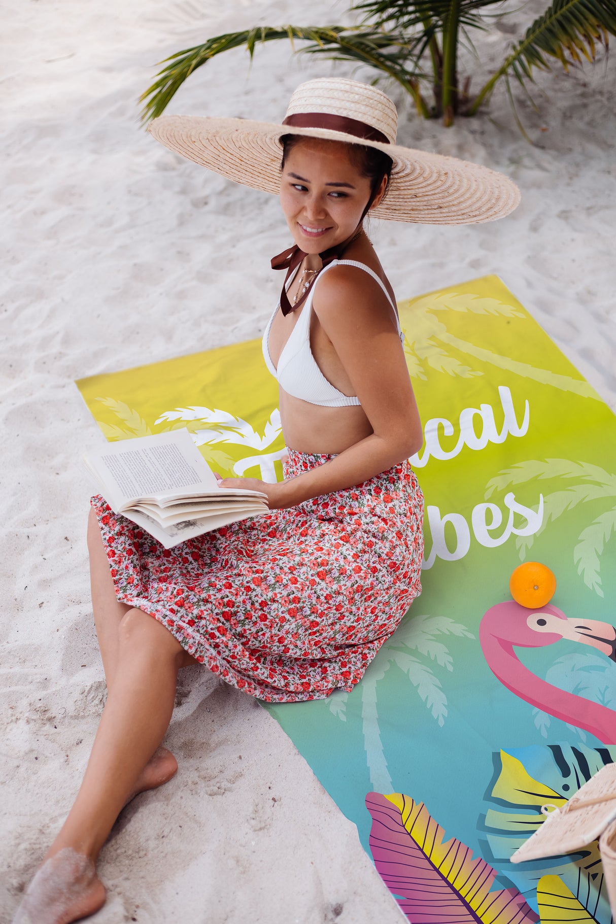 Szybkoschnący Ręcznik Plażowy TROPICAL VIBES 150x80 cm