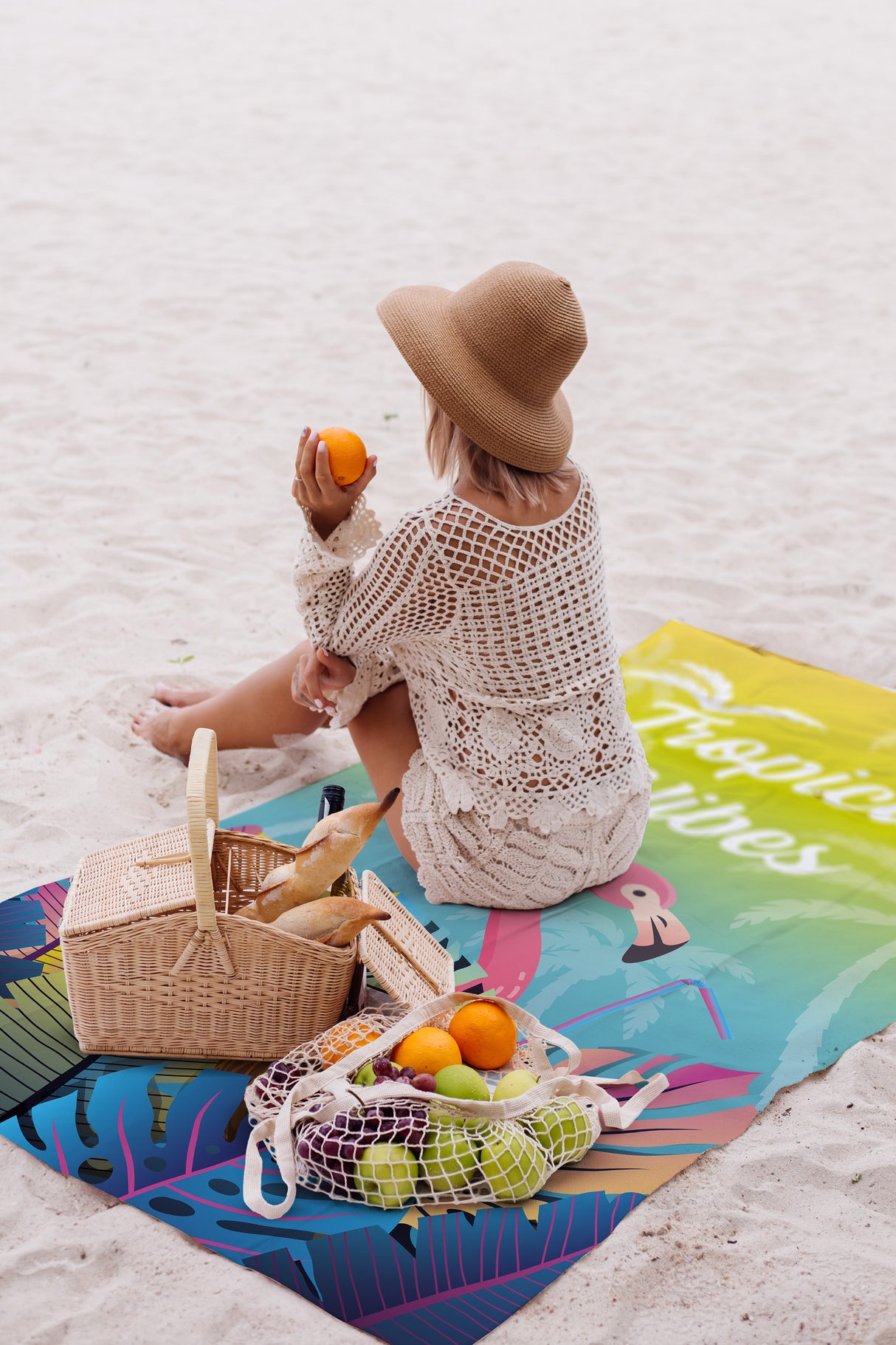 Szybkoschnący Ręcznik Plażowy TROPICAL VIBES 150x80 cm