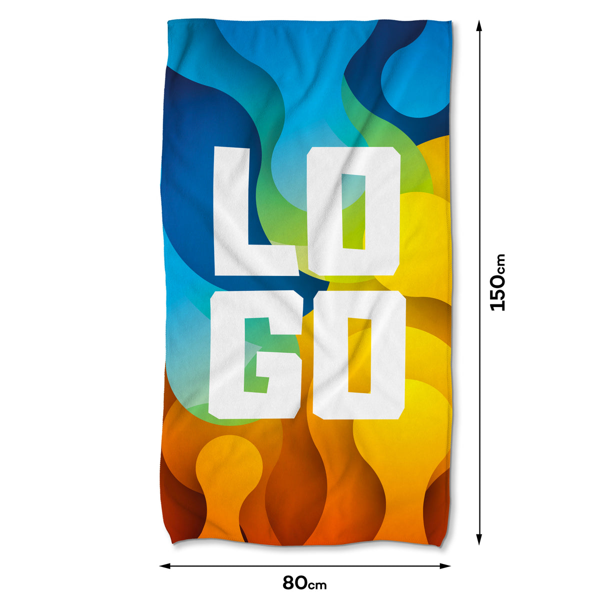 Szybkoschnący Ręcznik Plażowy LOGO 150x80 cm