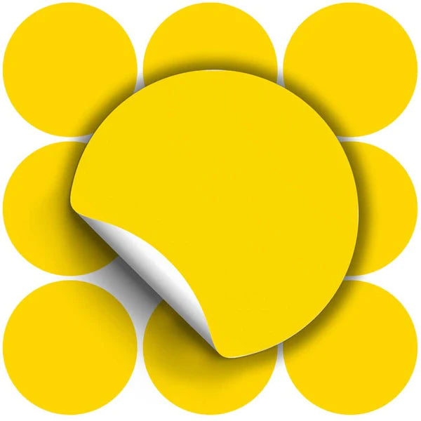 Naklejki ŻÓŁTE 10szt.