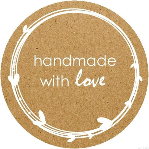 Naklejki HANDMADE with love ozdobne 10szt.