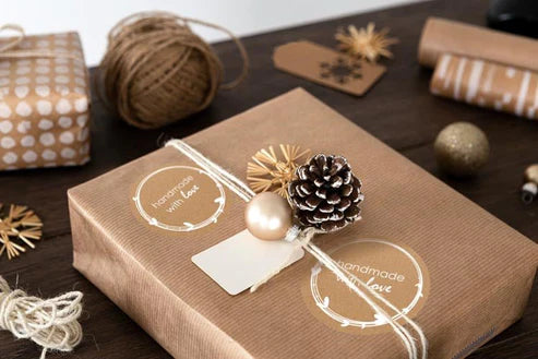 Naklejki HANDMADE with love ozdobne 10szt.