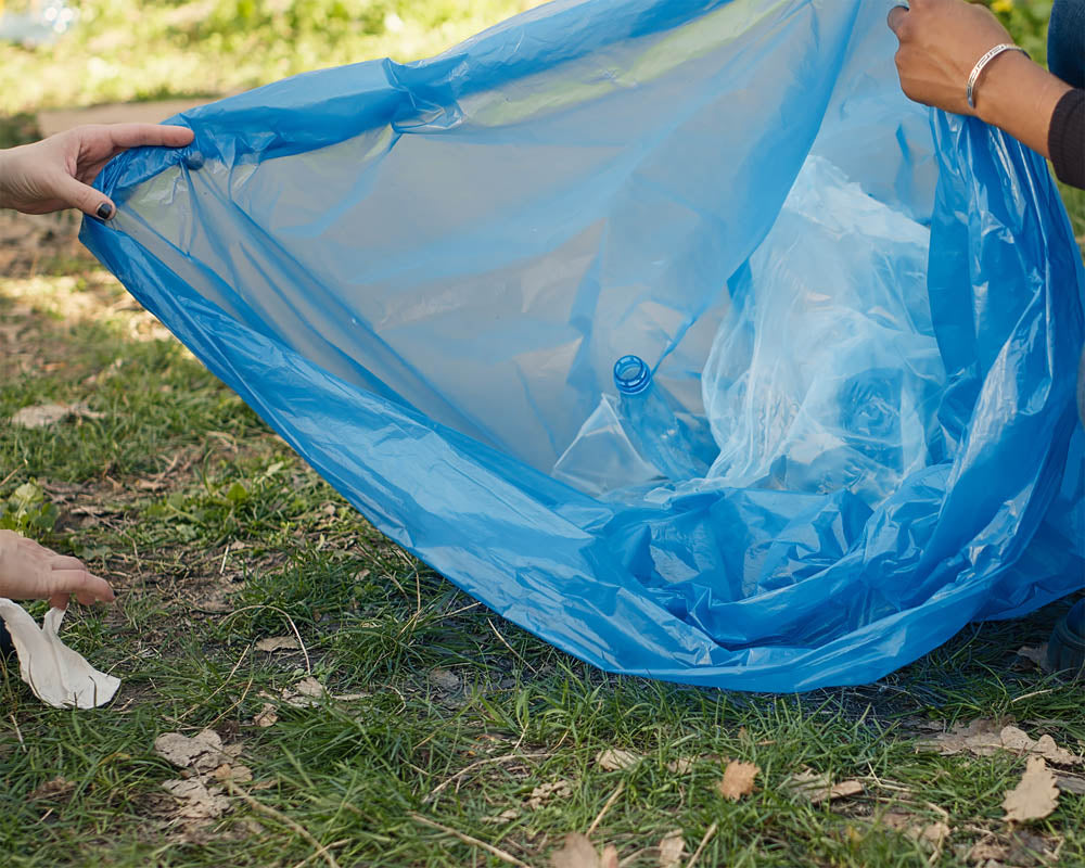 Niebieskie worki na śmieci 60L