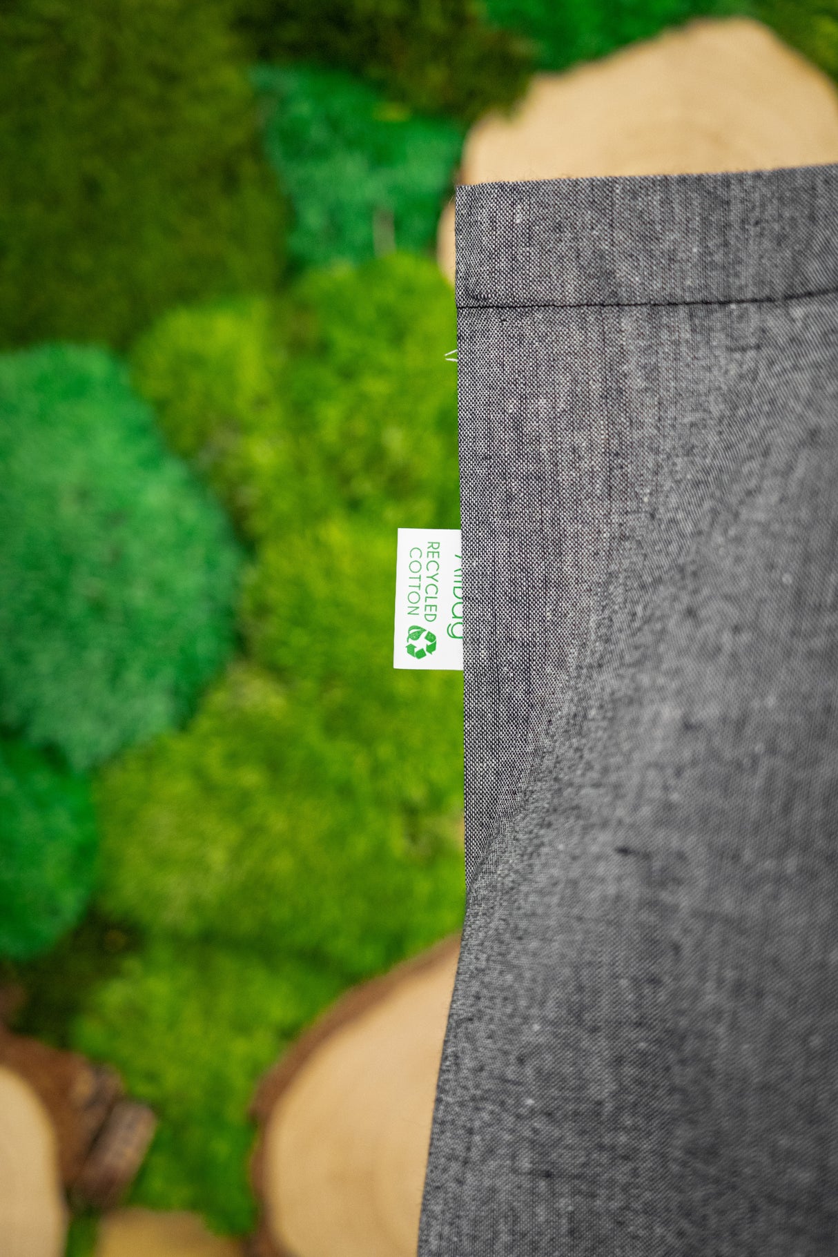 Torba bawełniana 380x420mm Szara melanżowa Uchwyt: 70cm