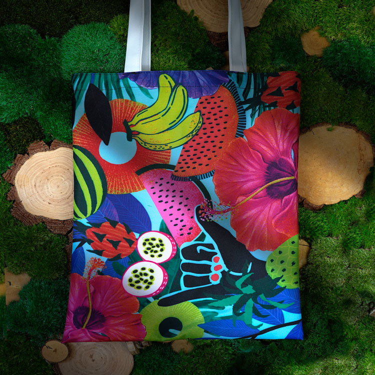 Torba bawełniana 350x450mm OWOCE I CZARNA RĘKA