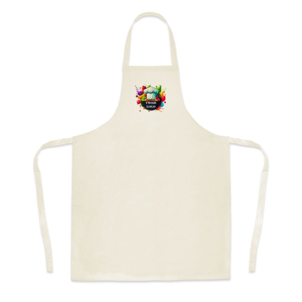 Fartuch kuchenny z własnym nadrukiem Ecru