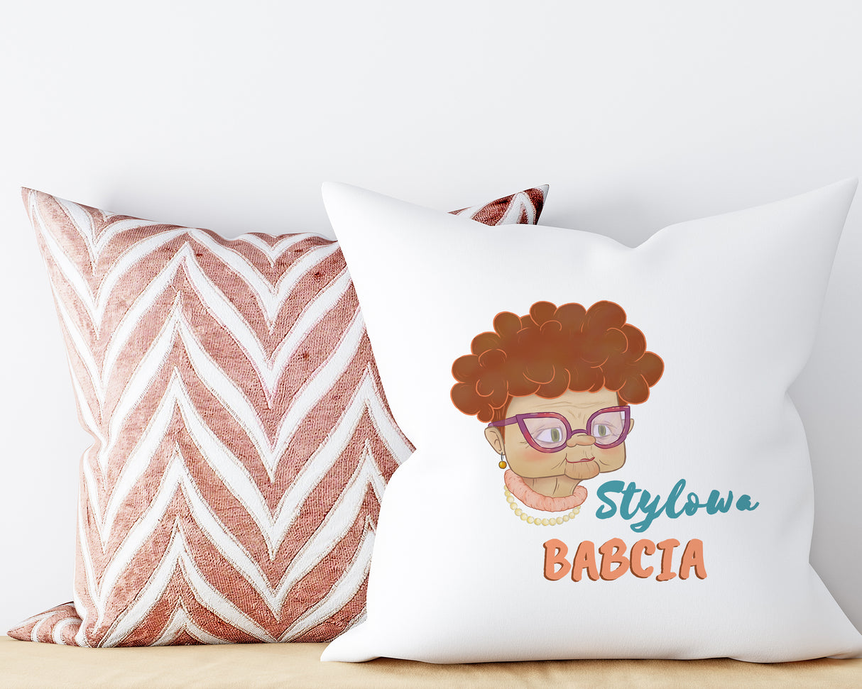 Poduszka na Dzień Babci - Stylowa babcia Prezent na Dzień Babci