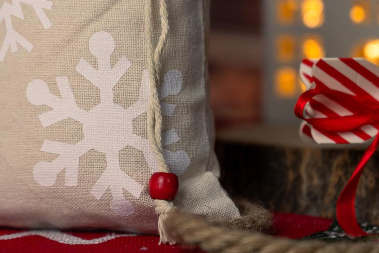 Woreczki bawełniane 140x225mm z motywem świątecznym