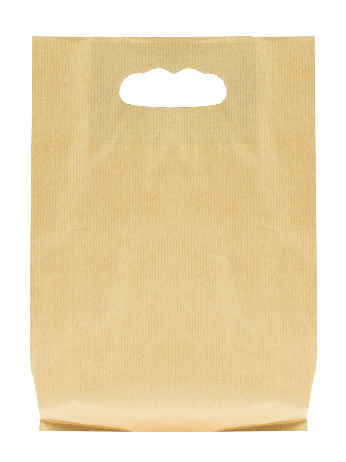 Torba fałdowa z wyciętym uchwytem 260x80x405mm Brązowa 25szt.