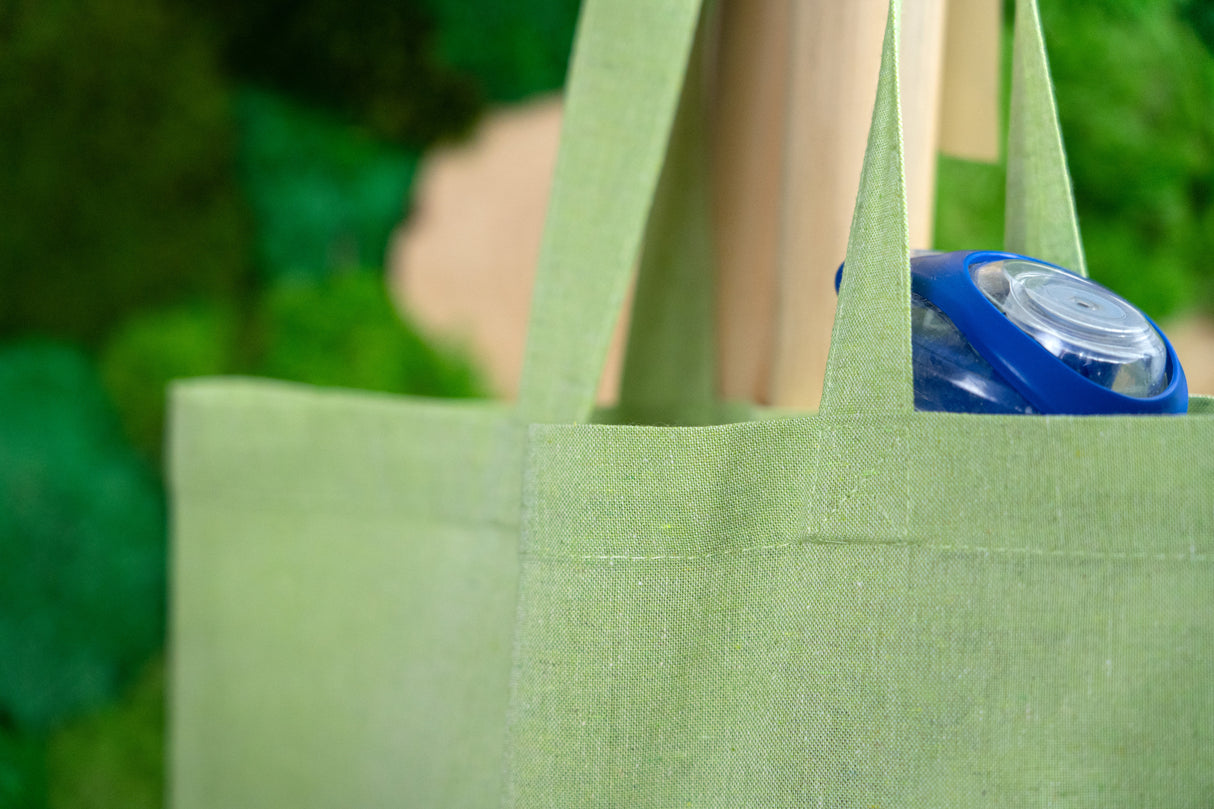 Torba bawełniana 380x420mm Zielona Uchwyt: 70cm