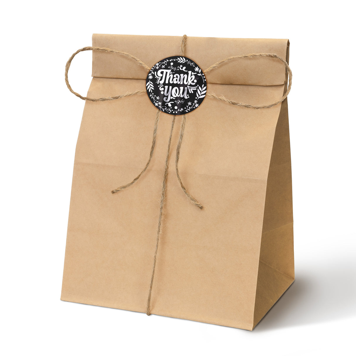 Torba papierowa klockowa 190x130x370mm Brązowa