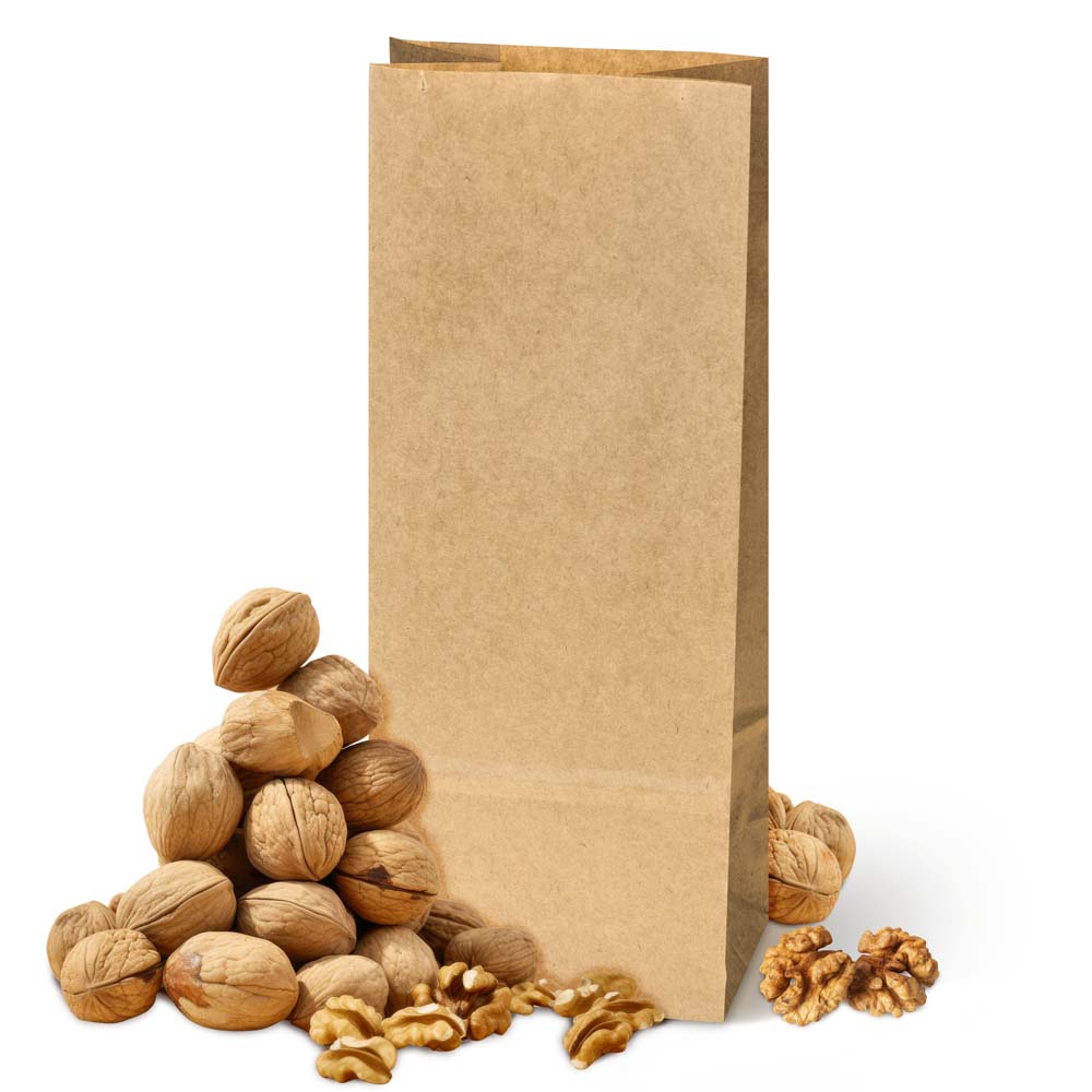 Torba papierowa klockowa 100x70x260mm Brązowa