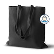 Torba Bawełniana 380x420mm Czarna dekatyzowana Uchwyt: 70cm