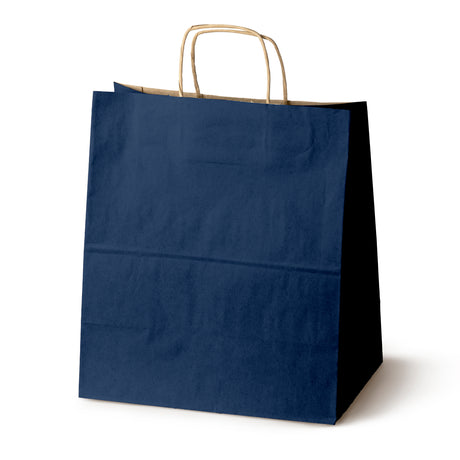 Torba Papierowa z Uchwytem Skręcanym 300x170x340mm Granatowa Brązowy